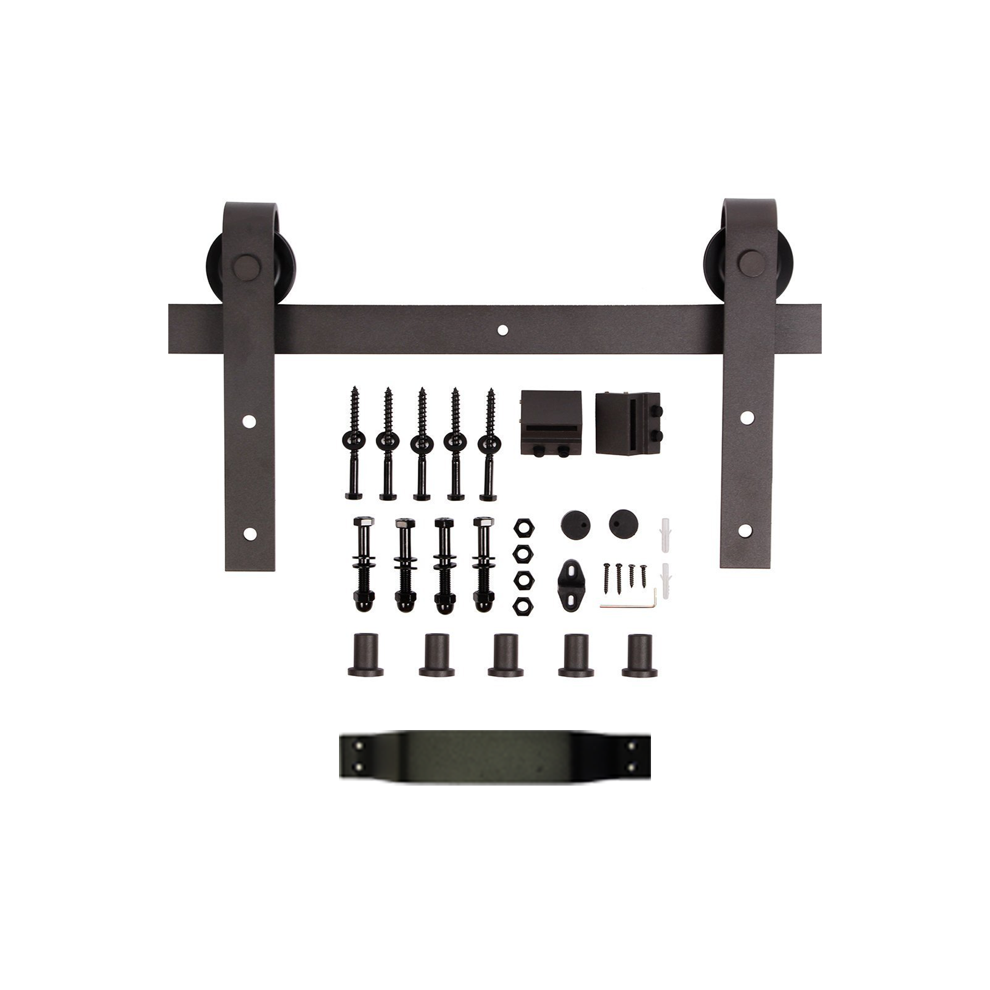 24in/30in/36in/42in x 84in K Series Embossing DIY Knotty Wood Single Sliding Barn Door With Hardware Kit