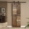 24in/30in/36in/42in x 84in S Series Embossing DIY Knotty Pine Wood Barn Door With Hardware Kit