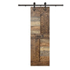 24in/30in/36in/42in x 84in S Series Embossing DIY Knotty Pine Wood Barn Door With Hardware Kit