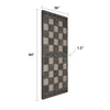 36in. x 84.in Chess Board Pattern Embossing Knotty Wood Sliding Barn Door With Hardware Kit