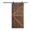 K Series 24in/30in/36in/42in. x 84 in  Finished Muti-Color Knotty Pine Wood Sliding Barn Door With Hardware Kit