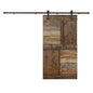 24in/30in/36in/42in x 84in S Series Embossing DIY Knotty Pine Wood Barn Door With Hardware Kit