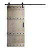 Castle Series  24in/30in/36in/42in x 84 in  Finished Knotty Pine Wood Sliding Barn Door With Hardware Kit