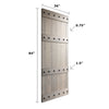 Castle Series  48in/60in/72in/84in x 84 in  DIY Finished Knotty Pine Wood Double Sliding Barn Door With Hardware Kit