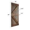 K Series 24in/30in/36in/42in. x 84 in  Finished Muti-Color Knotty Pine Wood Sliding Barn Door With Hardware Kit