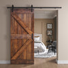K Series  24 in/30 in/36 in/38 in/42 in x 84 in  Finished DIY Knotty Wood Sliding Barn Door Without Hardware Kit