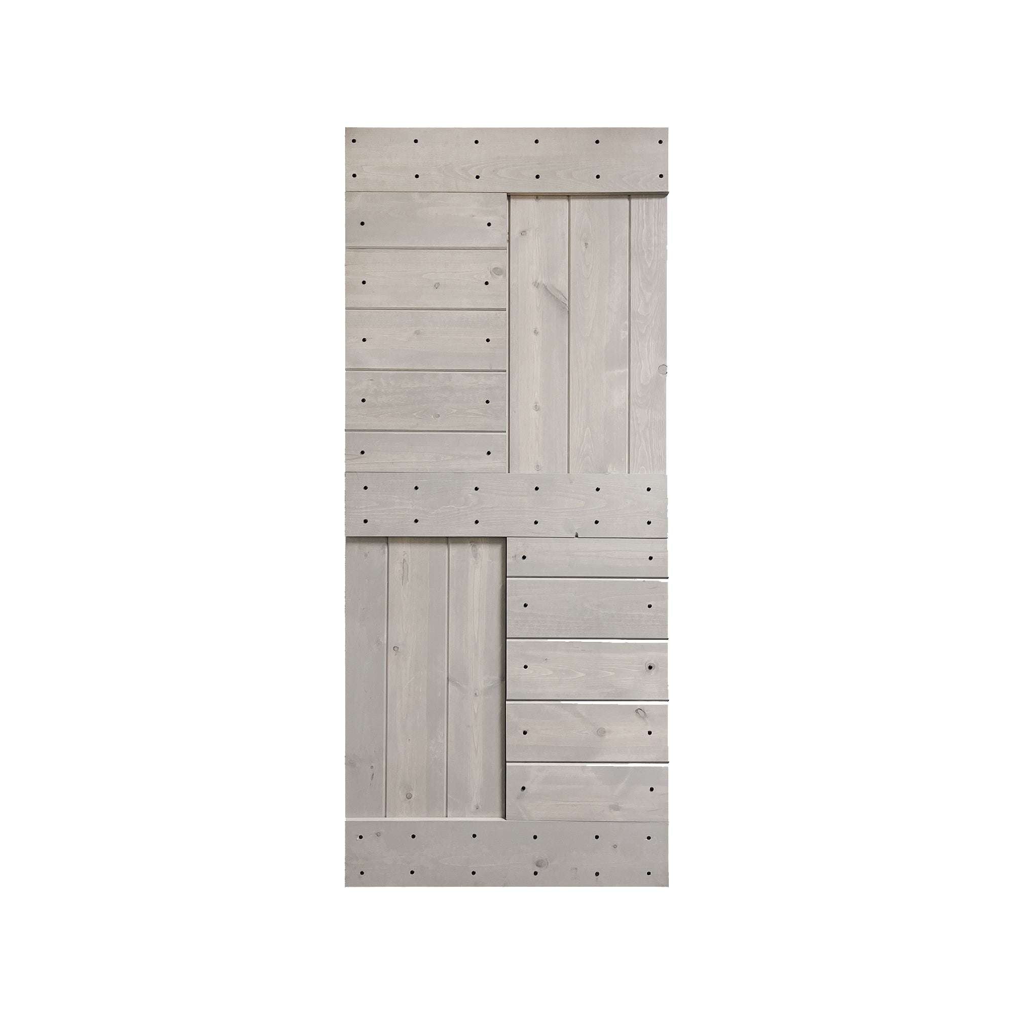 S Series  24 in/30 in/36 in /42 in x 84 in  Finished DIY Knotty Wood Sliding Barn Door Without Hardware Kit