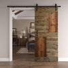 S Series  24in/30in/36in/42in x 84 in  Finished Knotty Pine Wood Sliding Barn Door With Hardware Kit