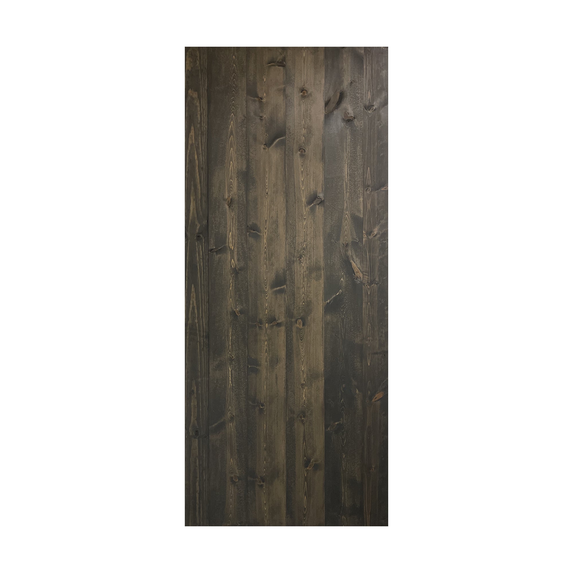 S Series 24in/30in/36in/42in x 84 in  Finished Knotty Pine Wood Sliding Barn Door Without Hardware Kit