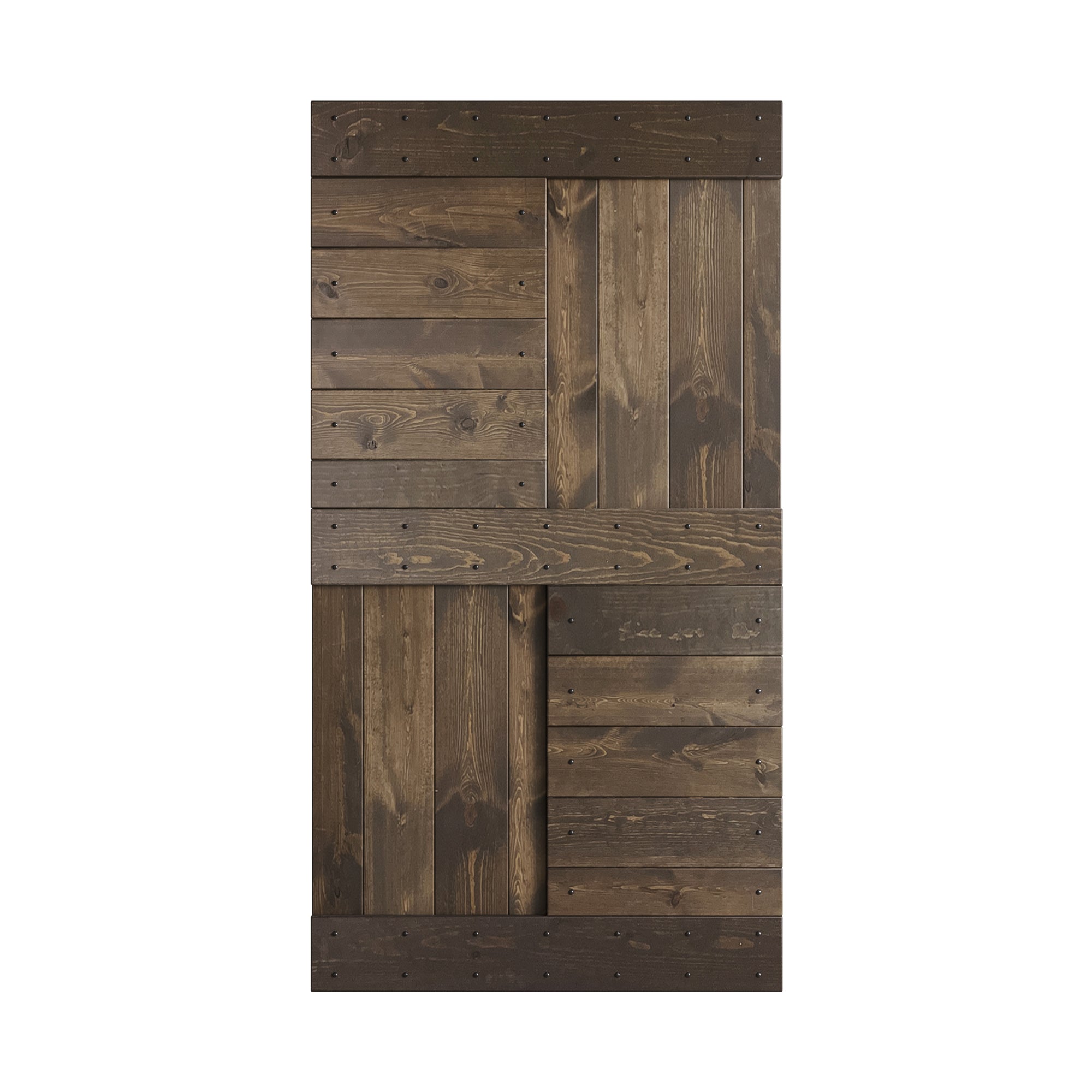 S Series  24 in/30 in/36 in /42 in x 84 in  Finished DIY Knotty Wood Sliding Barn Door Without Hardware Kit