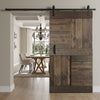 S Series  24 in/30 in/36 in /42 in x 84 in  Finished DIY Knotty Wood Sliding Barn Door Without Hardware Kit