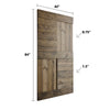S Series  48 in/60 in/72 in/84 in x 84 in  DIY Finished Knotty Pine Wood Double Sliding Barn Door With Hardware Kit