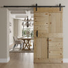 S Series  24 in/30 in/36 in /42 in x 84 in  Finished DIY Knotty Wood Sliding Barn Door Without Hardware Kit