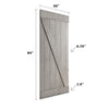 Z Series  72 in x 84 in  DIY Finished Knotty Pine Wood Double Sliding Barn Door With Hardware Kit