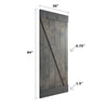 Z Series  72 in x 84 in  DIY Finished Knotty Pine Wood Double Sliding Barn Door With Hardware Kit
