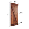Z Series  36 in x 84 in  Finished Knotty Pine Wood Sliding Barn Door Without Hardware Kit