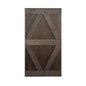 24in/30in/36in/42in x 84in X Series Embossing Knotty Wood Sliding Barn Door Without Hardware Kit