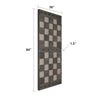 36in. x 84.in Chess Board Pattern Embossing Knotty Wood Sliding Barn Door Without Hardware Kit