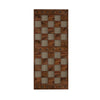 36in. x 84.in Chess Board Pattern Embossing Knotty Wood Sliding Barn Door Without Hardware Kit